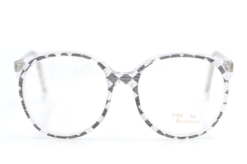 Zoe by Brulimar 2225 harlequin vintage glasses. Retro 80s glasses. Oversized glasses.
