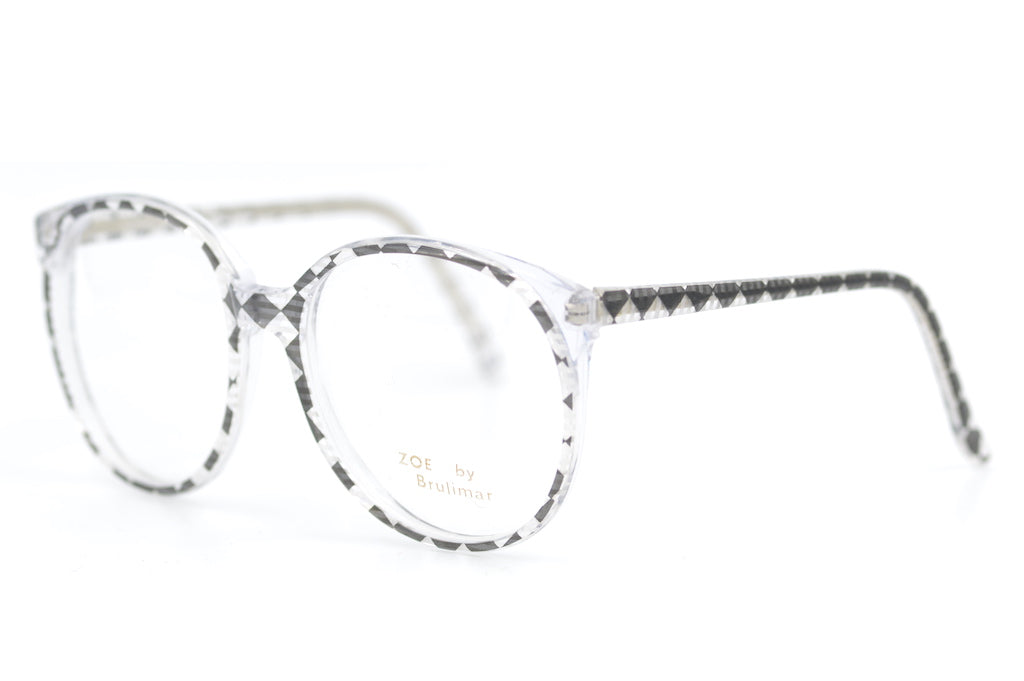 Zoe by Brulimar 2225 harlequin vintage glasses. Retro 80s glasses. Oversized glasses.