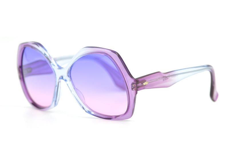 Dusk by Selecta Rare Vintage Glasses. 70s oversized vintage glasses. Pink and purple sunglasses. Retro Vintage Sunglasses