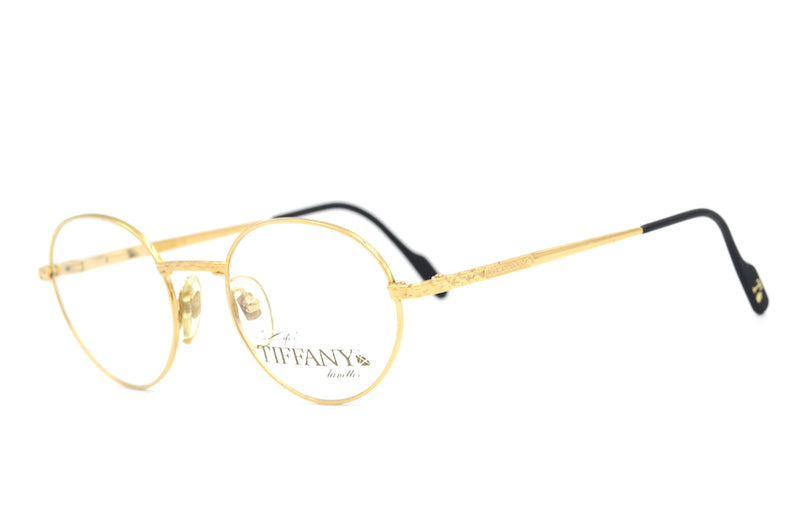 Tiffany 411 Vintage Glasses. Vintage Tiffany Glasses. Tiffany 23KT GP Glasses. Tiffany round glasses. Gold Plated Glasses. Tiffany Unisex Glasses.