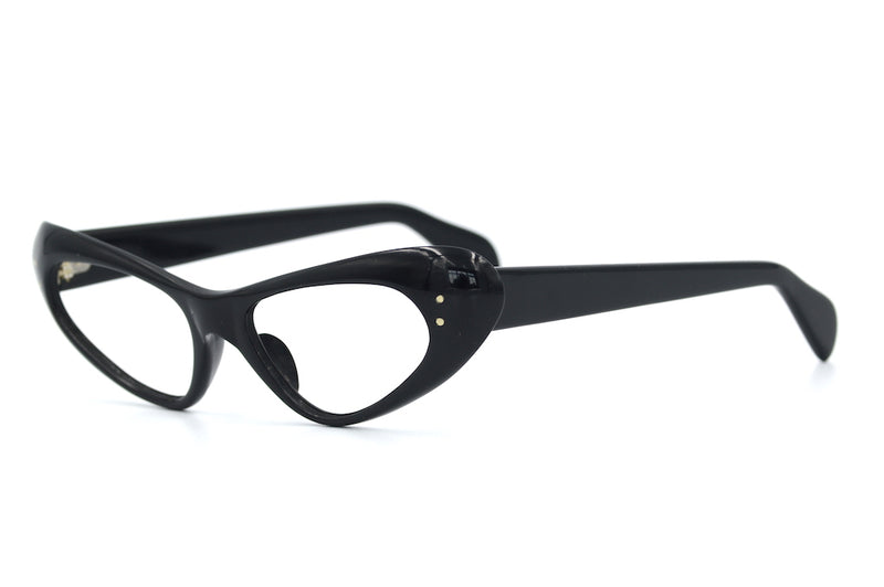 Chyna Vintage Glasses. Black Cat Eye Glasses. Ladies Vintage Glasses. 1950's Vintage Glasses. Rare Vintage Glasses. Sustainable Glasses. Buy Vintage Glasses Online at Retro Spectacle.