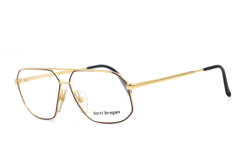 Terri Brogan 8830 vintage glasses. Terri Brogan glasses. Aviator vintage glasses. Aviator eyeglasses. Vintage eyeglasses.