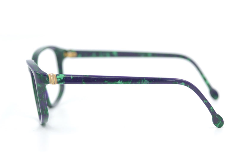 Metzler 5352 Vintage Glasses. Navy and green glasses. Sustainable glasses.