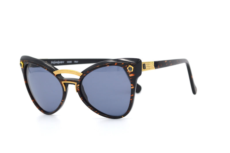 Yves Saint Laurent 6513 Y580 Vintage Sunglasses. YSL Sunglasses. Vintage YSL. Vintage Designer Sunglasses. Vintage Cat Eye Sunglasses.