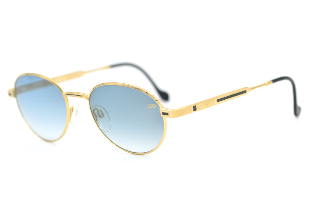 S.T Dupont D088 6052 Vintage Sunglasses. 23KT gold plated sunglasses. Rare vintage sunglasses.Designer vintage sunglasses. 
