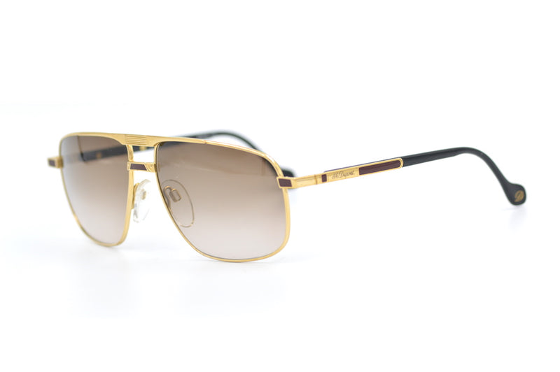 S.T Dupont D002 6051 Vintage Sunglasses. Gold Plated Sunglasses. Luxury Sunglasses. Dubai Designer Sunglasses. 