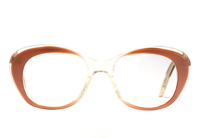 vintage unity glasses, unity peach glasses, vintage 1950s glasses, vintage 1960s glasses, 1950s lunettes, 1960s lunettes