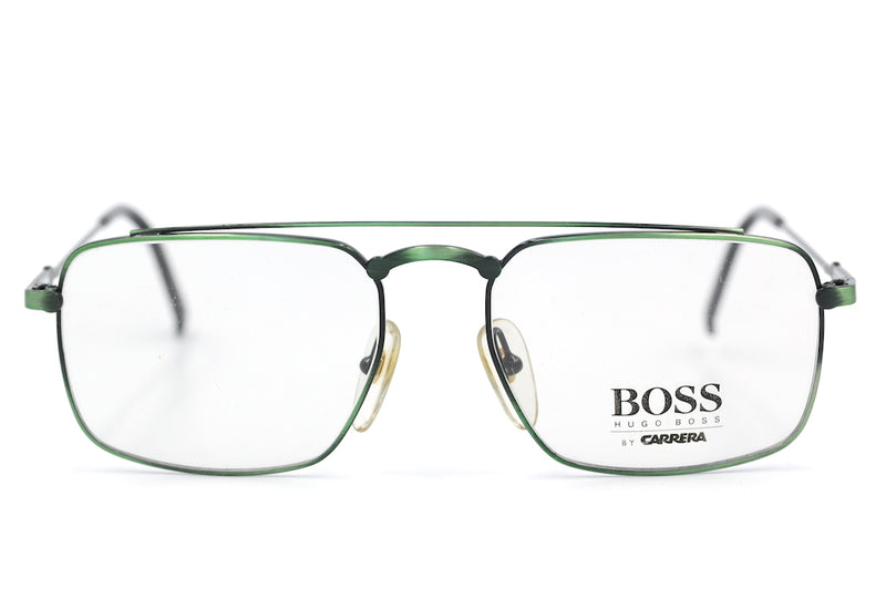Hugo Boss by Carrera 5143 66 Vintage Glasses. Mens Vintage Glasses. Aviator Glasses. Green Glasses. Green Vintage Glasses. Designer Vintage Glasses.