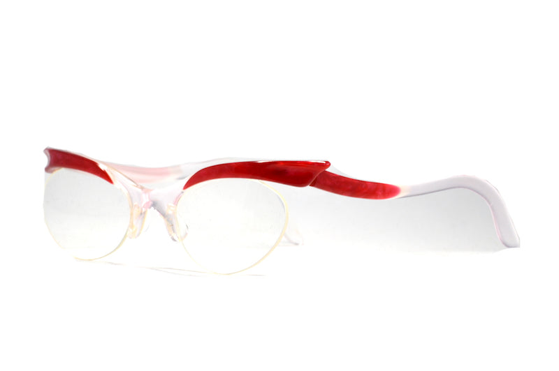 1950's glasses, red 1950's glasses, red vintage glasses, 1950s lunettes, 1950s brille, 1950s gafas, 1950s occhiali