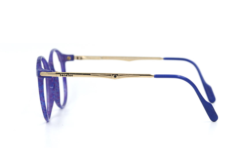 Benetton 21 73 vintage glasses. Round vintage glasses. Purple round glasses. Women's vintage glasses. Vintage eyeglasses.