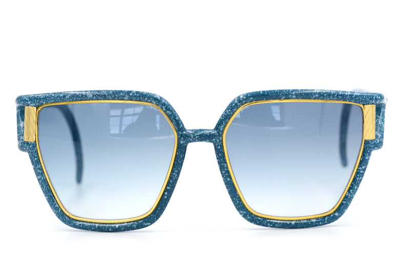 Ted Lapidus Rare vintage sunglasses. Teal Sunglasses. 70's style sunglasses. Oversized square sunglasses. 