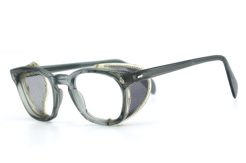 AO Flexi Fit vintage safety glasses. Steampunk glasses. Vintage steampunk glasses. Glasses with side shields. Steampunk eyeglasses.