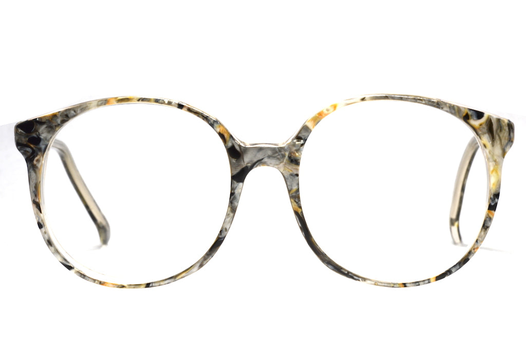 zoe by brulimar, grey vintage glasses, oversized vintage glasses, 1980s vintage glasses, round vintage glasses,