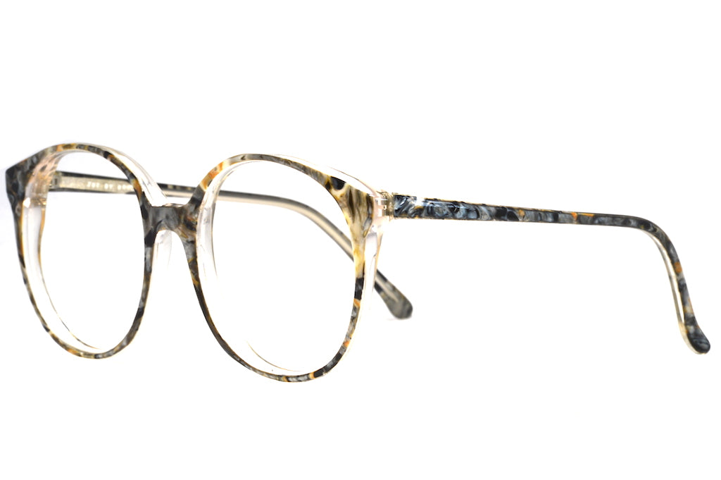 zoe by brulimar, grey vintage glasses, oversized vintage glasses, 1980s vintage glasses, round vintage glasses,