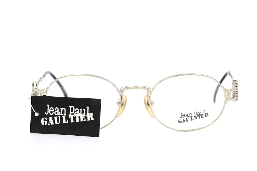 JEAN PAUL GAULTIERヴィンテージファッションフレーム Deadstock made in Japan Jean Paul Gaultier brass/gold effect wire