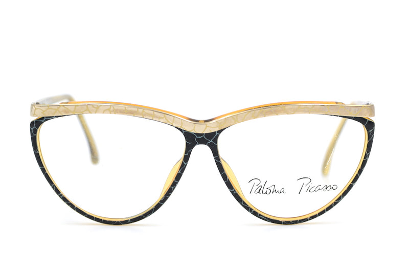 Paloma Picasso 3753 90 vintage glasses. Vintage designer glasses. Rare vintage glasses. Buy ladies glasses online. Cat eye vintage glasses. Sustainable eyewear. Vintage eyeglasses.