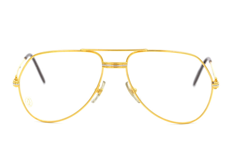 Cartier Vendome Louis Glasses. Vintage Cartier glasses. 22KT Gold Plated Glasses. Vintage Designer Glasses.