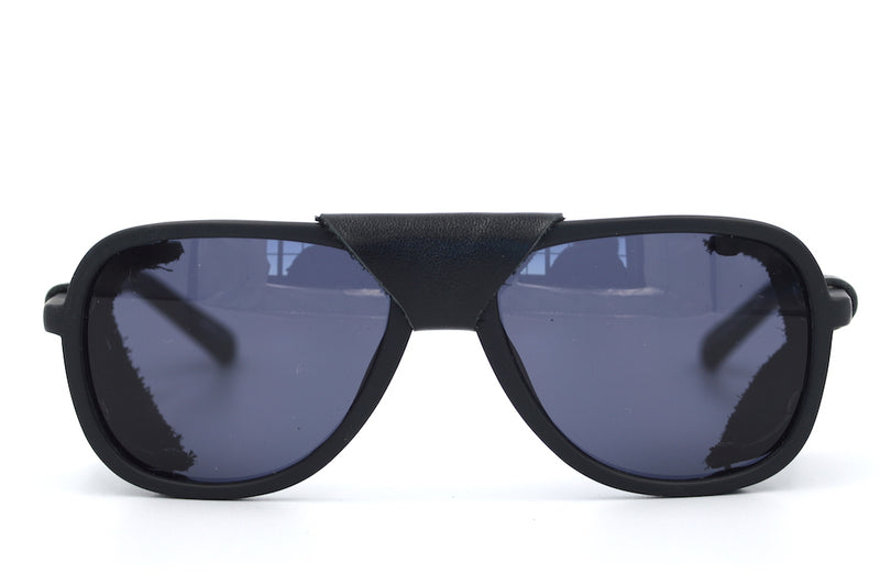 QS Summit side shield sunglasses. Leather side shield sunglasses. Mens Vintage Style Sunglasses. Quiksilver Sunglasses