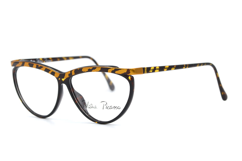 Paloma Picasso 3753 10 vintage glasses. Vintage designer glasses. Rare vintage glasses. Buy ladies glasses online. Cat eye vintage glasses. Sustainable eyewear. Vintage eyeglasses.