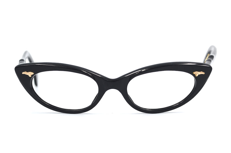 E Levrier 16488 Oyonnax vintage glasses. 1950's vintage glasses. Cat eye vintage glasses. Petite glasses. Petite vintage glasses. 1950's Glasses. Vintage eyewear. Vintage eyeglasses.