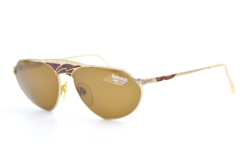 Rodenstock Supersonic 1748 rare vintage sunglasses. Gold plated Rodenstock sunglasses. Luxury vintage sunglasses. 