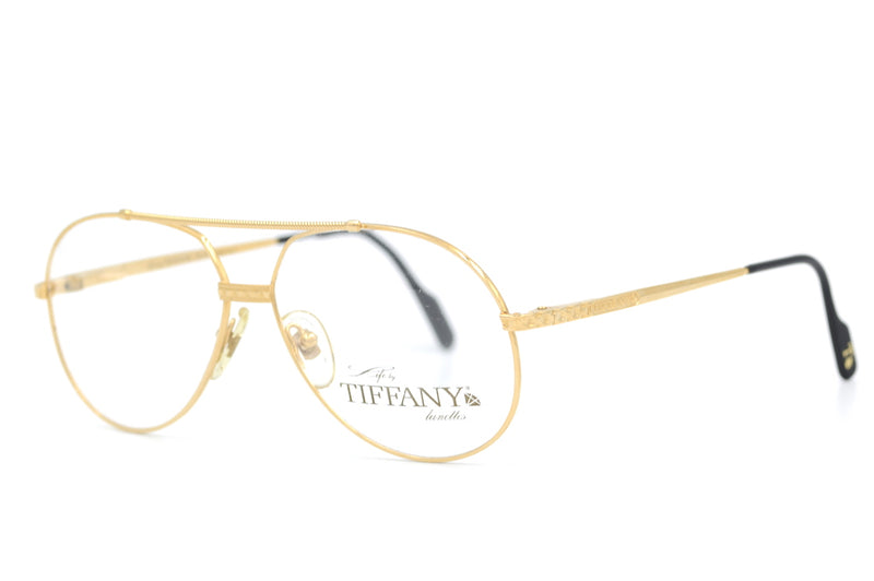 Tiffany & Co. 114 Vintage Glasses. Tiffany Aviator. Vintage Tiffany Glasses. 23KT Gold Plated Glasses. Luxury Glasses.