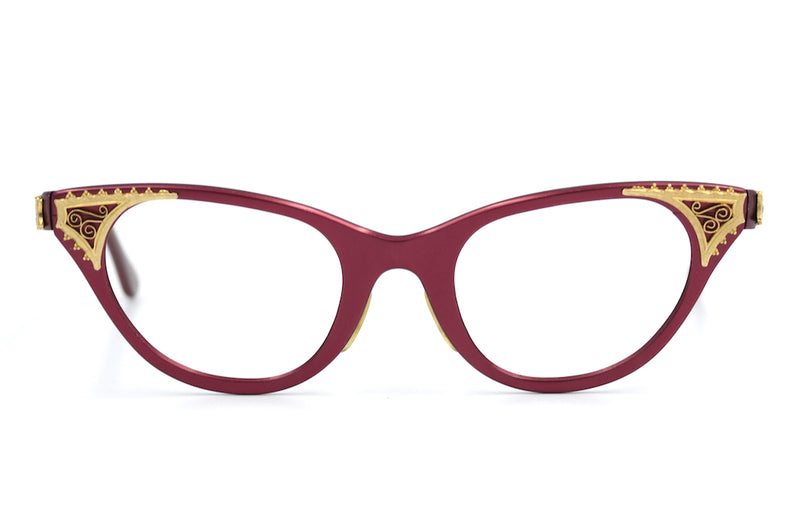 Tura Bordeaux  1950's Vintage Cat Eye Glasses. Womens Vintage Glassses. Blue Cat Eye Glasses. Pinup Glasses.  Rare Vintage Glasses. Red cat eye glasses. Red vintage glasses. Red vintage eyeglasses.