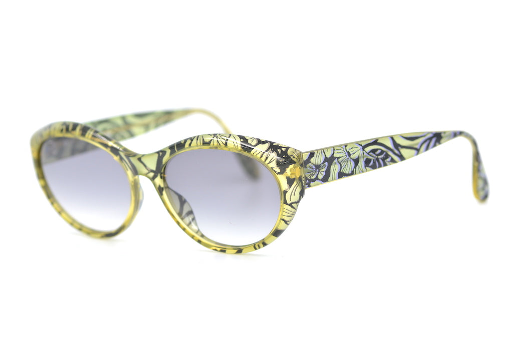 Paloma Picasso 8807 50 Vintage Sunglasses. Retro Sunglasses. Floral Sunglasses. Retro Sunglasses. 