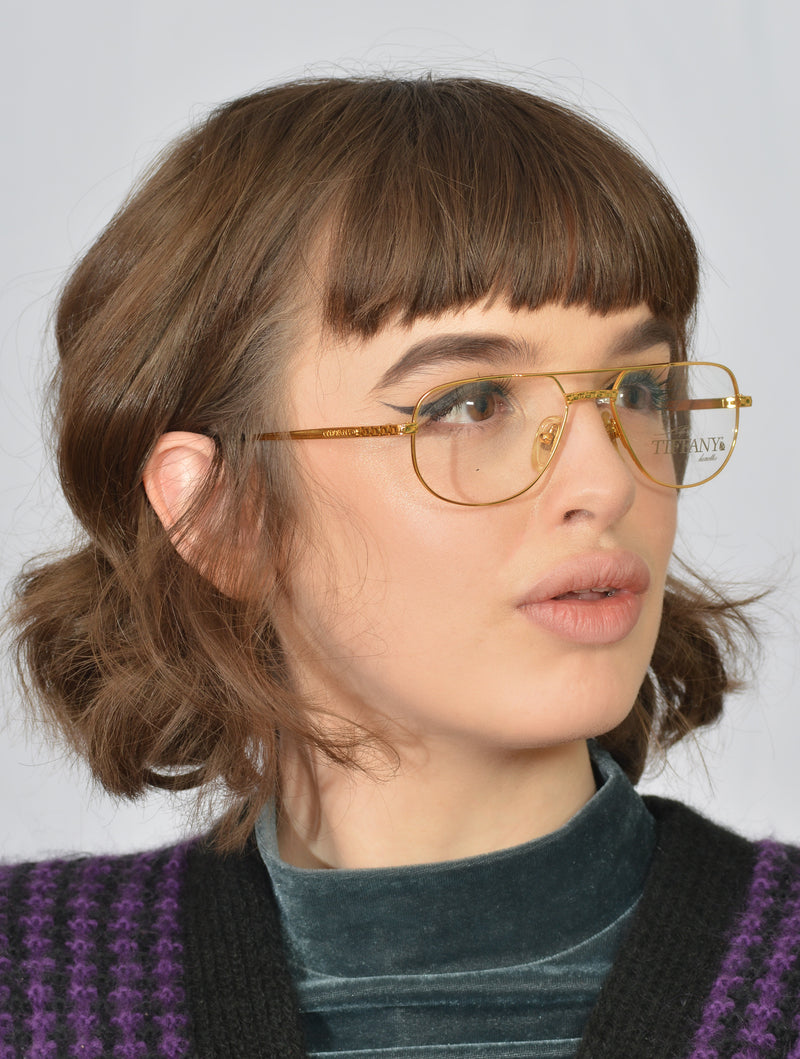 Tiffany Lunettes. Tiffany 429 Vintage Glasses. Tiffany Glasses. Mens Vintage Glasses. 23kt Gold Plated Glasses. Rare Vintage Glasses. Luxury Glasses.