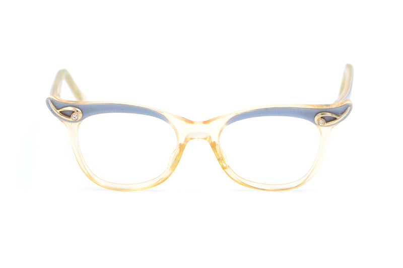 1950s cat eye glasses, 1950s ladies glasses, diamante vintage glasses, retro spectacle vintage glasses