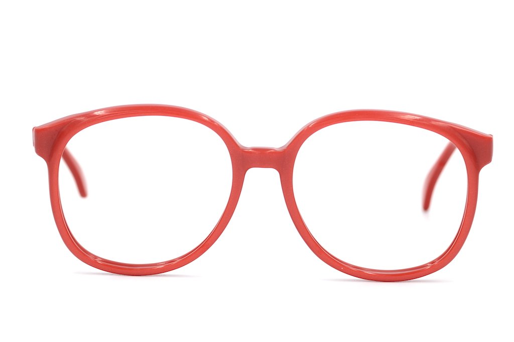 Cheslea by Michael Selcott red vintage glasses at Retro Spectacle. Oversized red glasses. Retro Glasses.