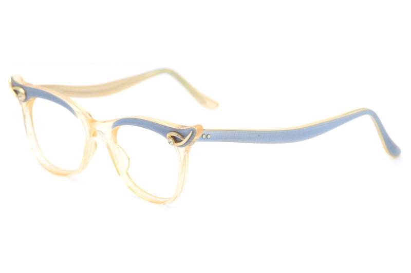 1950s cat eye glasses, 1950s ladies glasses, diamante vintage glasses, retro spectacle vintage glasses