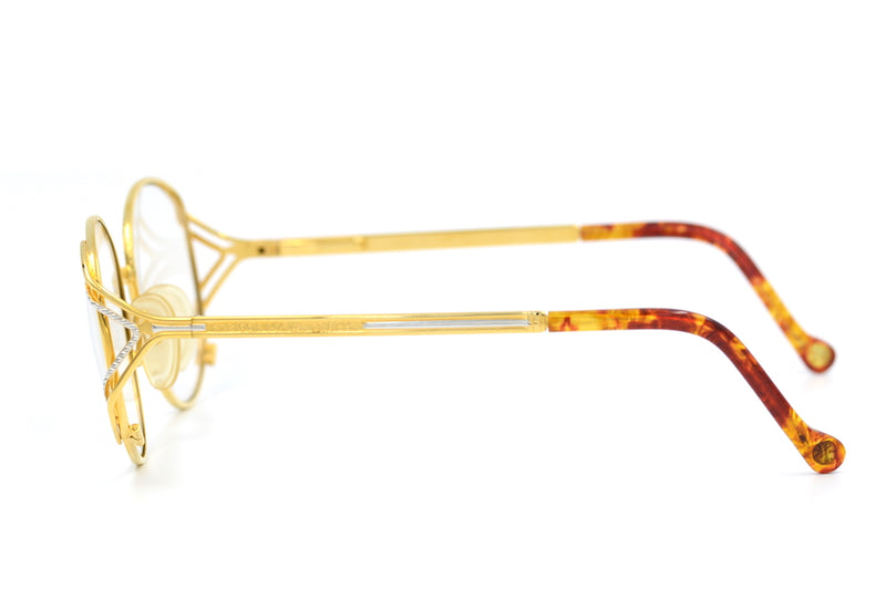 Enrique Loewe Knappe Ino vintage glasses. 22Kt gold and platinum plated glasses. Rare vintage glasses. Luxury vintage glasses. Gold plated Glasses. Luxury vintage eyewear. Luxury eyewear. Unique Glasses.