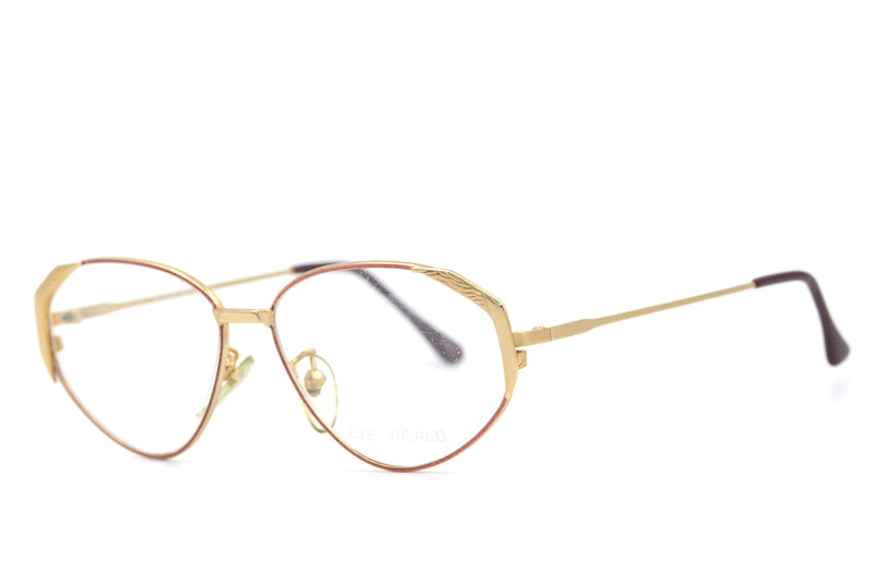 Eye World Ladies Vintage Glasses. 1980's Vintage Glasses. Cheap Vintage Glasses. Sustainable Glasses.