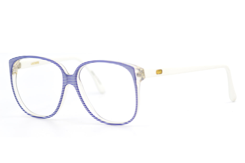 Lacoste 116 Vintage Glasses. Vintage Eyeglasses. Lacoste Eyeglasses. Blue Striped Glasses. Blue Striped Eyeglasses.