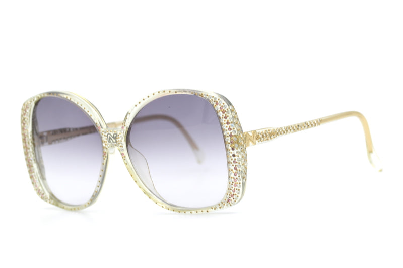 Nina Ricci X1030 Vintage Sunglasses. Nina Ricci Sungasses. Vintage Nina Ricici Sunglasses. Oversized Sunglasses. Diamanté Sunglasses. Rare Vintage Sunglasses.
