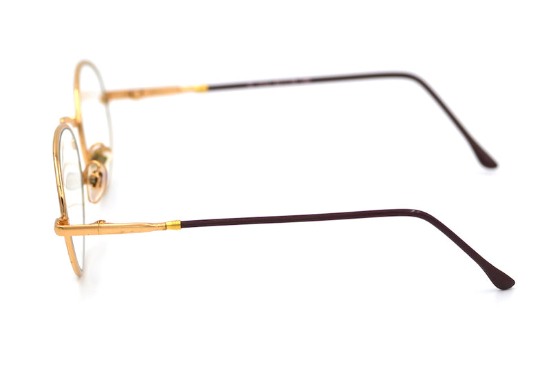 Vintage gold glasses, vintage round glasses, vintage oval glasses, Metro 1010, cheap vintage glasses, sustainable eyewear