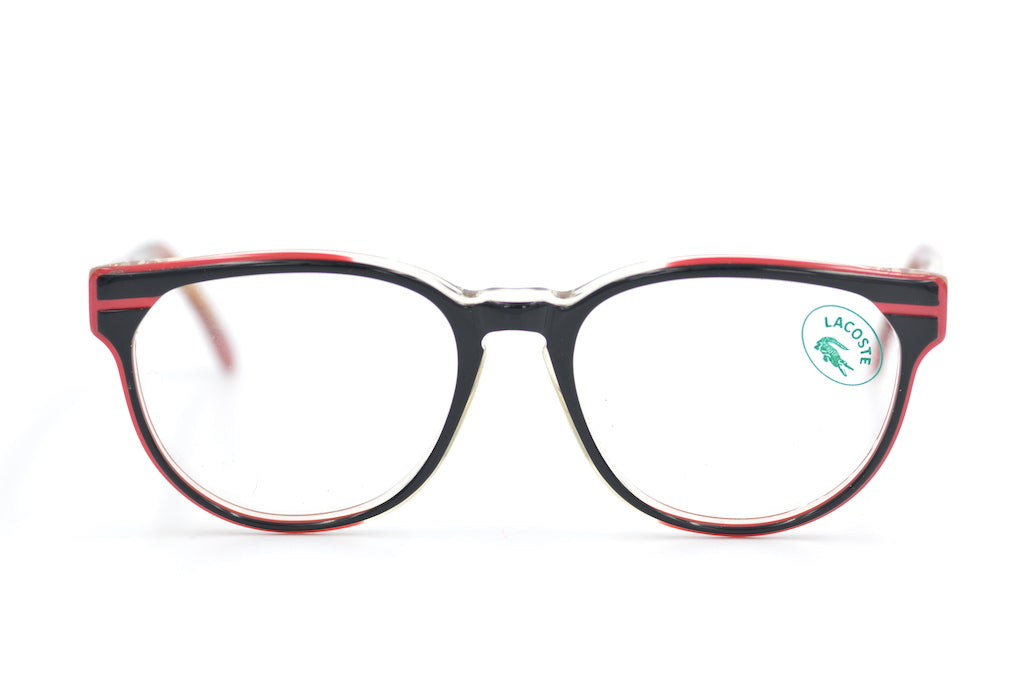 Lacoste 804 4903 Vintage Glasses. Lacoste Glasses. Lacoste Eyeglasses. Red and black glasses. Red and black eyeglasses.