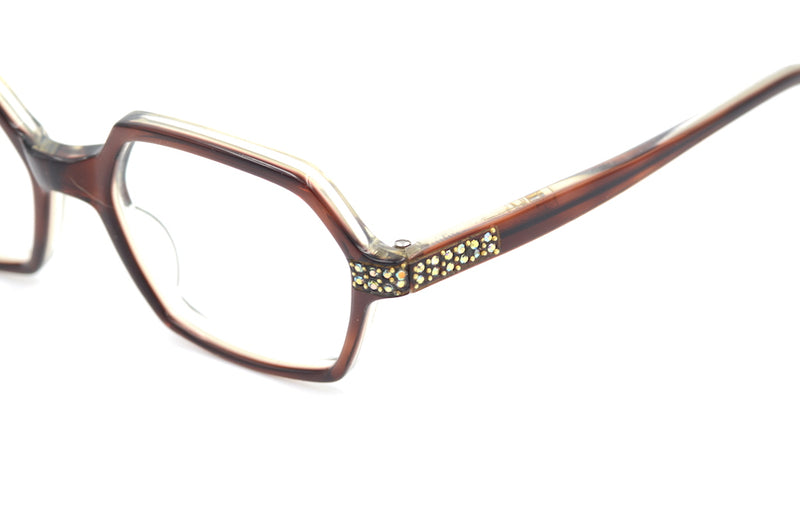 L.Eviard Vintage glasses, diamante vintage glasses, french vintage glasses, 1950s vintage glasses