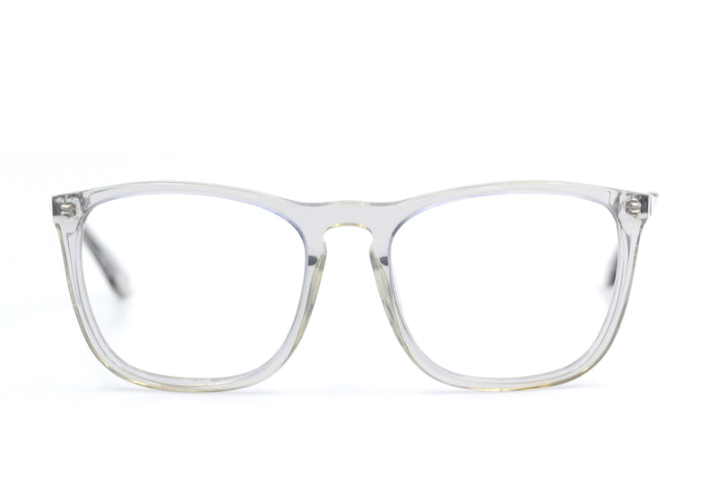 Hank grey transparent glasses. Hank mens eyeglasses. Cheap mens glasses. Sustainable glasses. Affordable eyeglasses.
