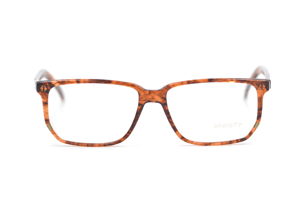 Variety 134 by Gambini vintage glasses. Retro Glasses. Brown mottled rectangular glasses. Retro style glasses. 