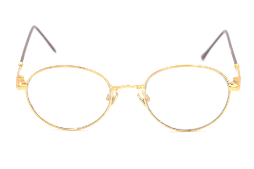 Gold metal round glasses, gold vintage glasses, metal vintage glasses, cheap vintage glasses