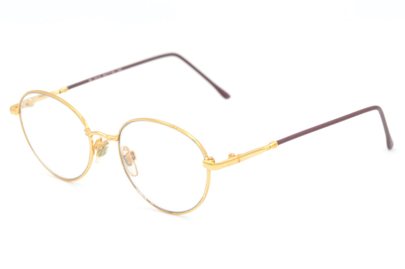 Gold metal round glasses, gold vintage glasses, metal vintage glasses, cheap vintage glasses