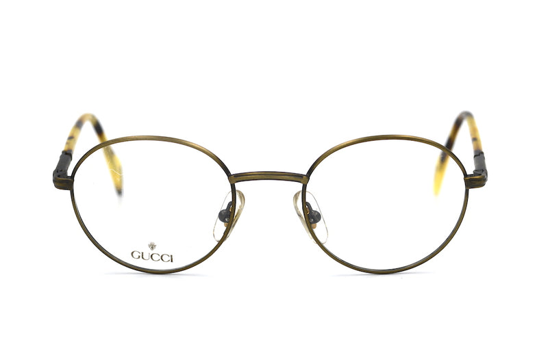 Gucci 1356 vintage glasses in colour VR6. Vintage Gucci Glasses. Round Gucci Glasses. 1908's Vintage Glasses.