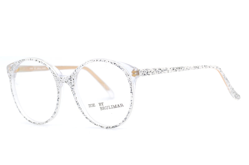 Zoe by Brulimar 2102. Oversized Glasses. Vintage Oversized Glasses. 1980's Vintage Glasses. Sustainable Glasses.  Stylish Glasses. White glasses. Vintage eyeglasses. 