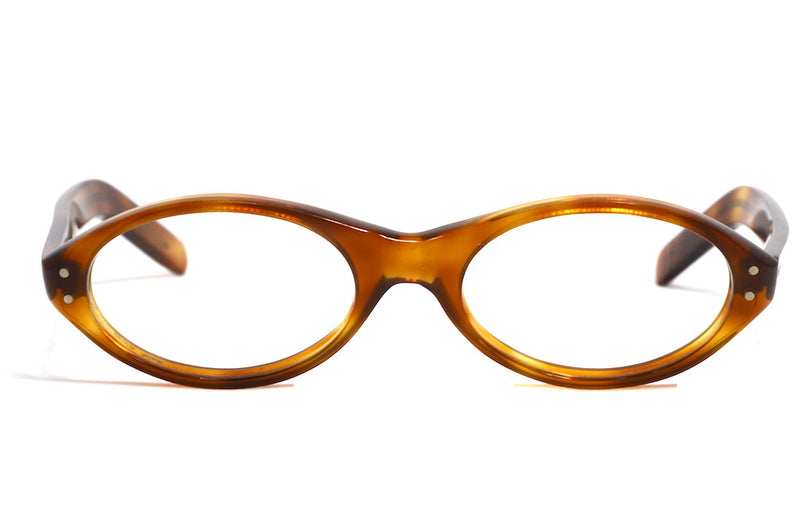 Ladies vintage oliver goldsmith oval amber glasses 