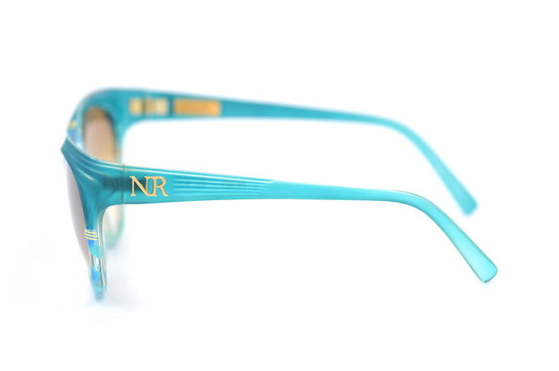 Nina Ricci 3001 3014 Vintage Sunglasses. Nina Ricci Cat Eye Sunglasses. Turquoise Sunglasses. Turquoise Cat Eye Sunglasses.