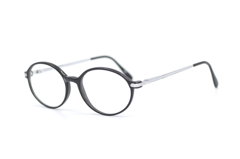 Supreme 7 black oval vintage glasses. 90s oval glasses. 90s eyeglasses. Retro Eyeglasses.