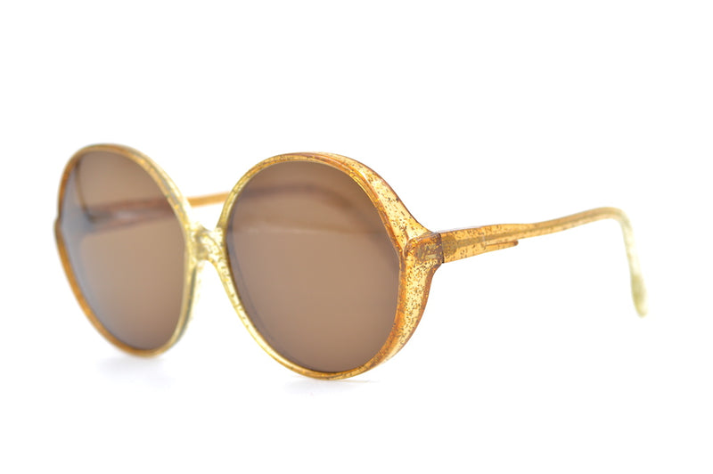 Sparkle 222 vintage sunglasses. Round oversized sunglasses. 70s vintage sunglasses. Rare vintage sunglasses.