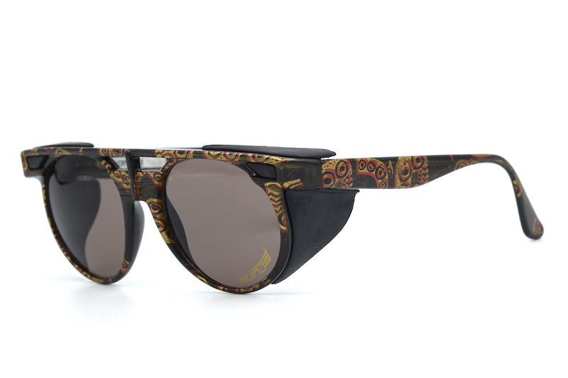 Sunjet by Carrera 5251 93 vintage sunglasses. Carrera vintage sunglasses.  Steampunk sunglasses. Vintage steampunk sunglasses. Rare Carrera sunglasses. Sustainable sunglasses. Vintage sunglasses. Carrera Sunglasses.